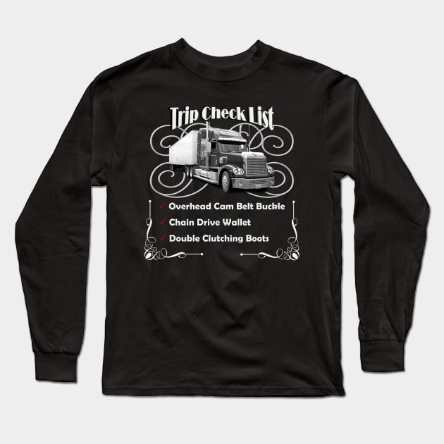 Trucker Humor Expanded Design Long Sleeve T-Shirt by MerchCorner